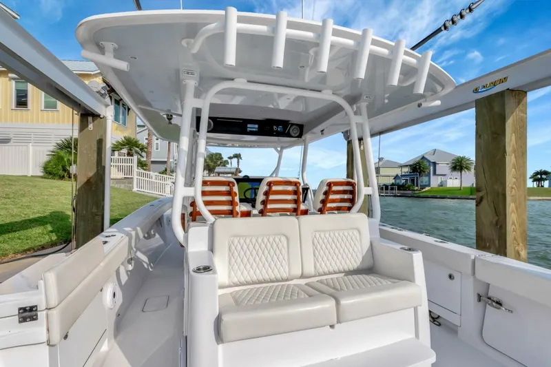 Slide: The Image of 2023 Jupiter 43 Center Console "Aqua Toy" - 5189298