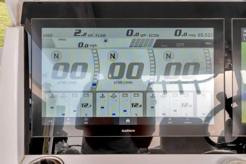 Slide: The Image of 2023 Jupiter 43 Center Console "Aqua Toy" - 5189312