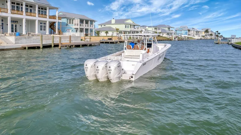 Slide: The Image of 2023 Jupiter 43 Center Console "Aqua Toy" - 5189335