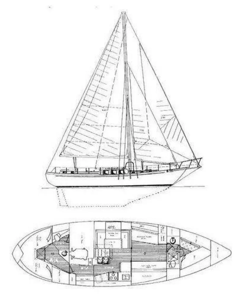 Slide: The Image of Westsail Ketch 1976 - 5147311