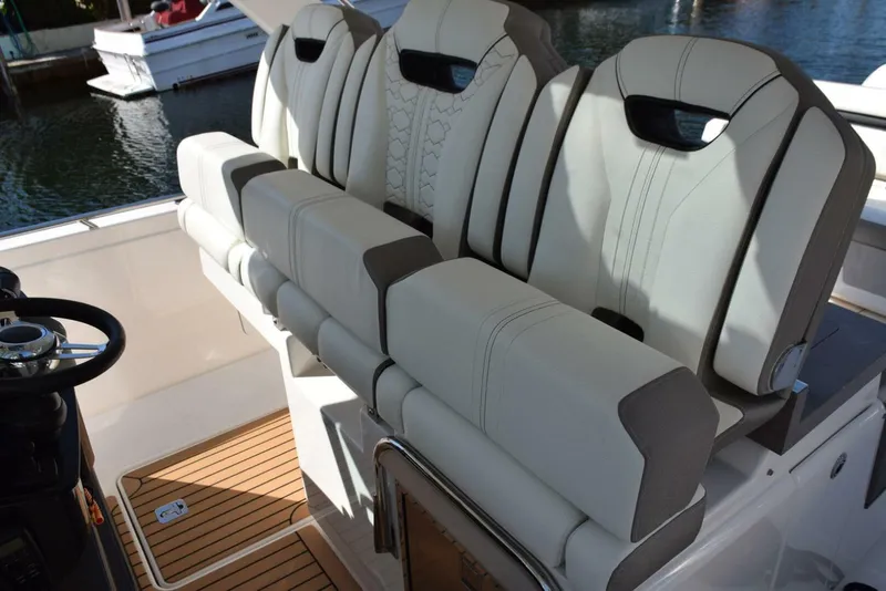 Slide: The Image of Three Bucket Helm Seats With Fold Up Bolsters For Standing Operation - 5367502