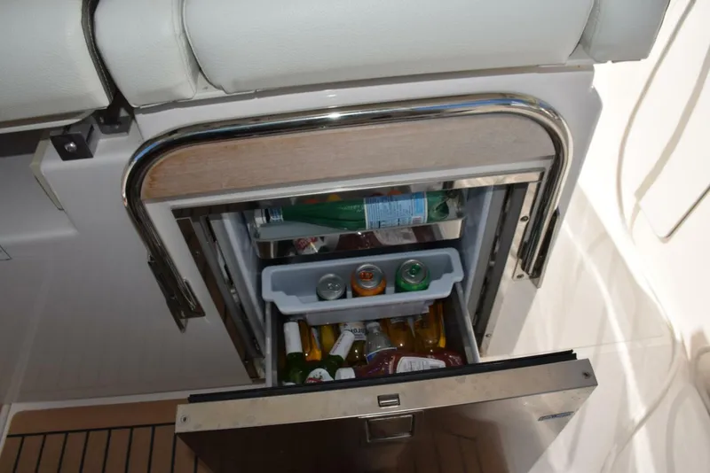 Slide: The Image of Refrigerator Slide out drawer beneath Helm Seat - 5367528