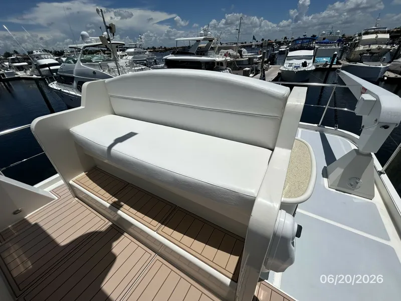 Slide: The Image of 45' Northwest flybridge helm benchseat - 6482733