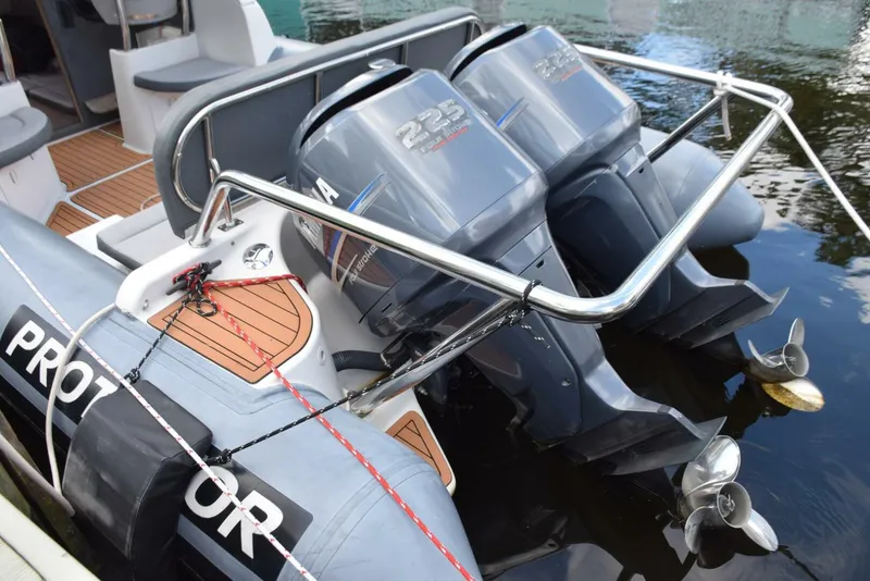 Slide: The Image of Stainless Safety Railings Protect the Outboards     - 5153826