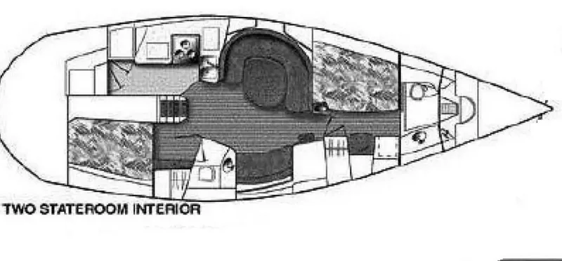 Slide: The Image of Catalina 42 Two Cabins / Two Head Layout - 5165880