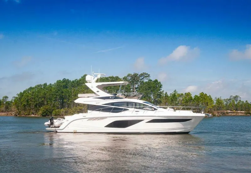 The Image of 2018 Sea Ray L550 Flybridge- Stbd Profile  - 5182318