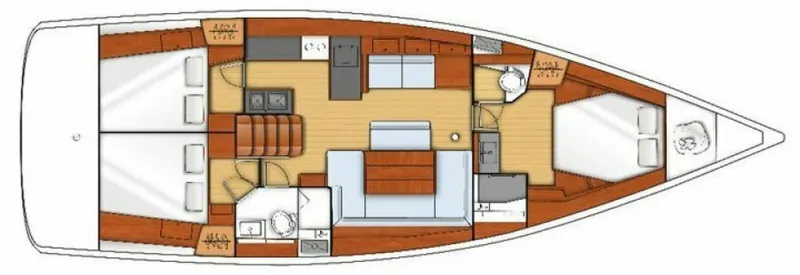Slide: The Image of Beneteau Oceanis 48 Three Cabin / Two Head Layout - 5180274