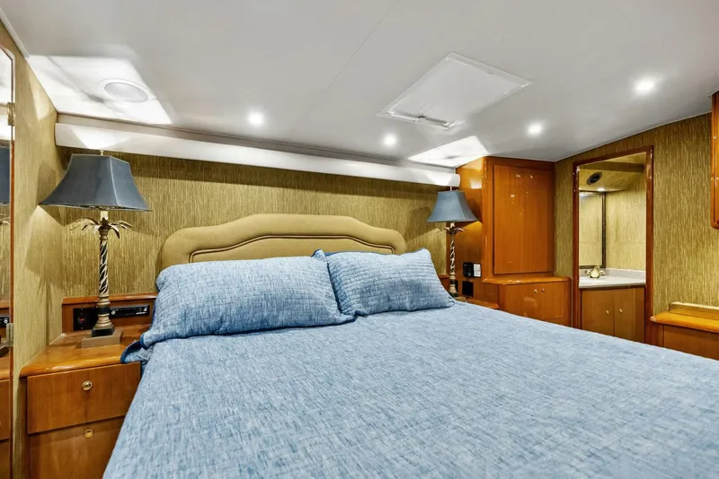 Slide: The Image of 2002 Viking 65 Convertible 'Cajun Queen' Master Stateroom - 5228719