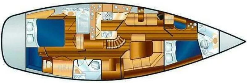 Slide: The Image of Hunter Passage 450 Two Cabins / Two Heads Layout - 5190638