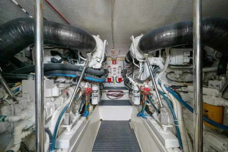 Slide: The Image of Hatteras 50 Tide Up II - Engine Room 2002 Hatteras 50 Convertible - Tide Up II - 5192041