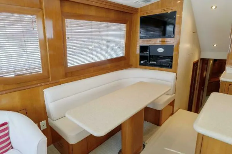 Slide: The Image of Hatteras 50 Tide Up II - Dinette 2002 Hatteras 50 Convertible - Tide Up II - 5192019