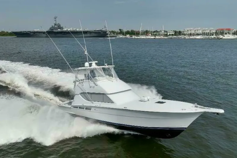 Slide: The Image of Hatteras 50 Tide Up II - Running Profile 2002 Hatteras 50 Convertible - Tide Up II - 7652882
