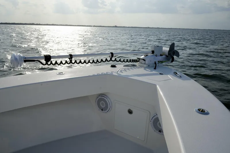 Slide: The Image of Bow with Trolling Motor 2024 Reef Runner 23 Center Console - 5205081