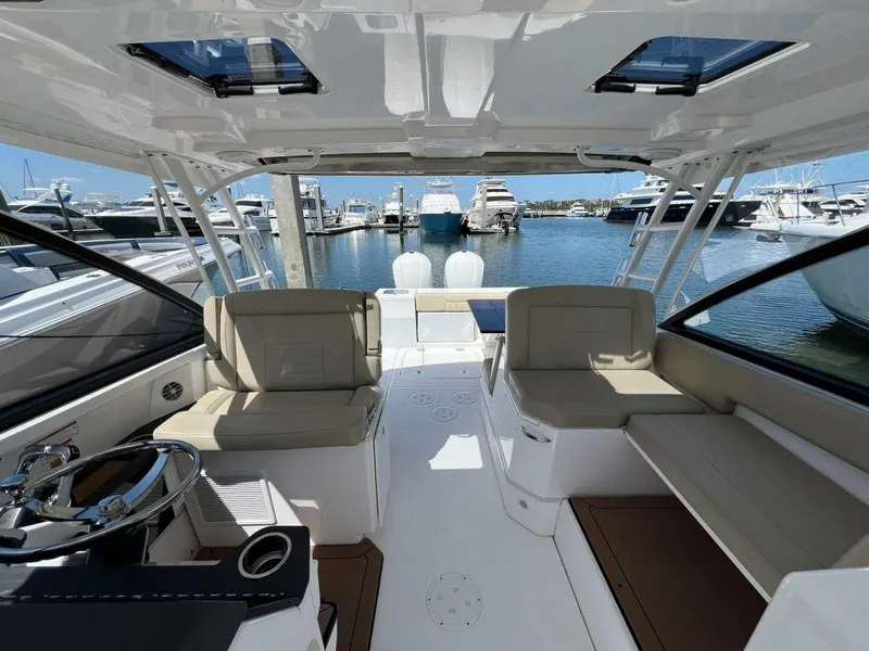 Slide: The Image of 2019 Everglades 340 Dual Console- Helm Seating - 5221765