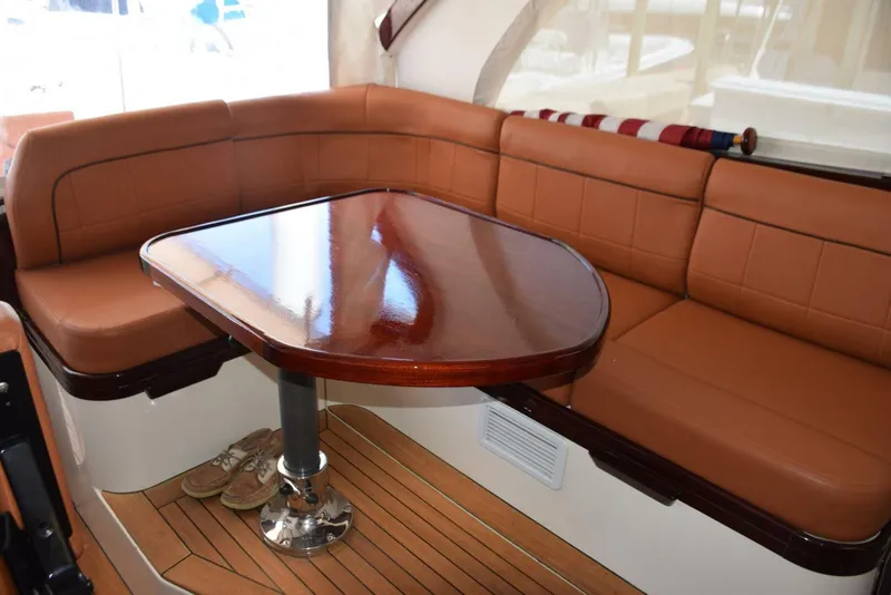 Slide: The Image of Teak Dinette Table On Helm Deck   - 5310449