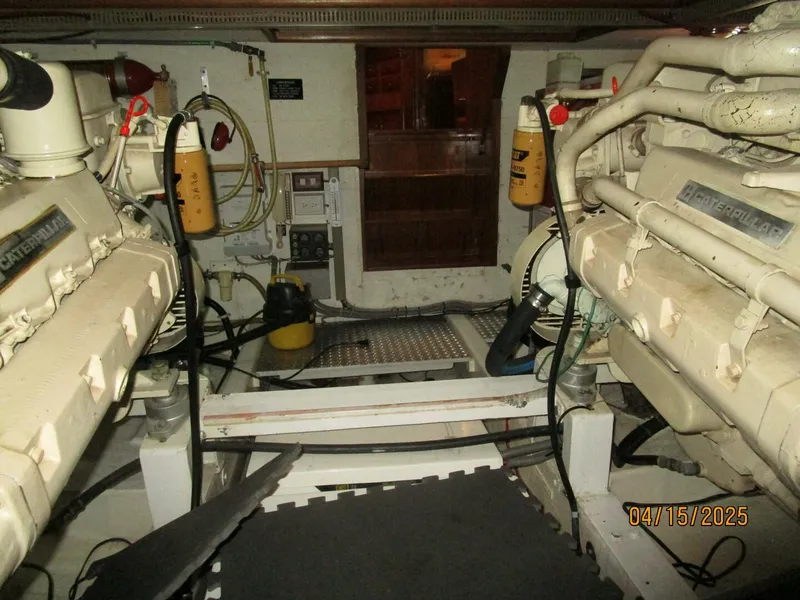 Slide: The Image of 48' Ocean Alexander engine room forward - 5232828