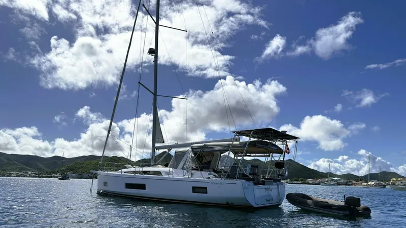 Slide: The Image of 04 Anchored Beneteau 461 2020 Sint Maarten/St Martin, Antigua Grenada, Caribbean - 5292883