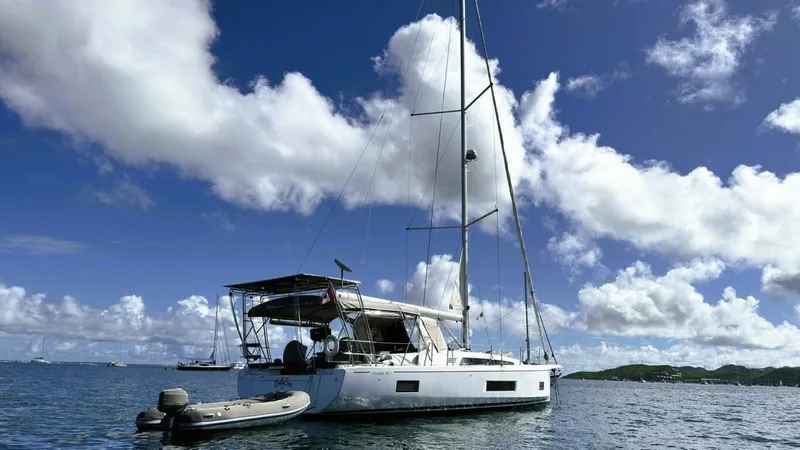 Slide: The Image of 05 Anchored Beneteau 461 2020 Sint Maarten/St Martin, Antigua Grenada, Caribbean - 5292884
