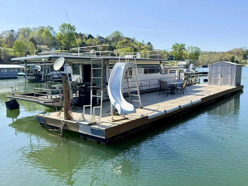 Slide: The Image of Sumerset 14 x 58 Aluminum Hull Houseboat with Catwalks 1977 - 5255892