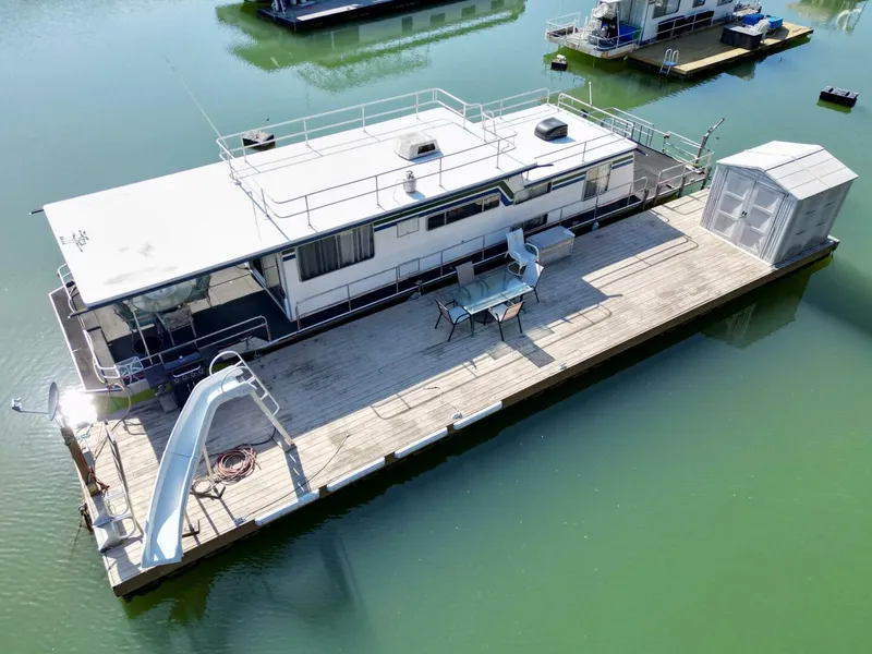 Slide: The Image of Sumerset 14 x 58 Aluminum Hull Houseboat with Catwalks 1977 - 5255977