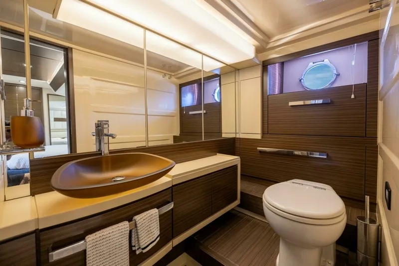 Slide: The Image of Azimut 64 A/Sea - Interior Master Stateroom Head 2015 Azimut 64 Flybridge A/Sea - 7651367
