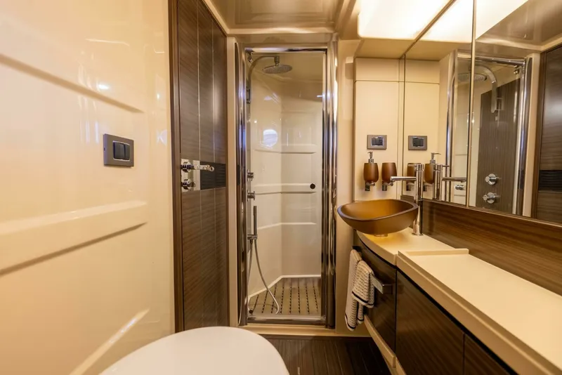Slide: The Image of Azimut 64 A/Sea - Interior Master Stateroom Head 2015 Azimut 64 Flybridge A/Sea - 7651368