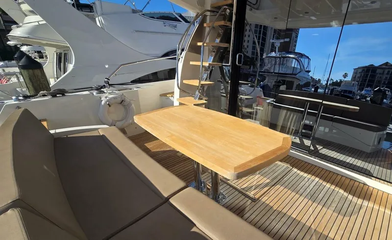 Slide: The Image of 2013 Prestige 500 Aft Cockpit Table - 5337064