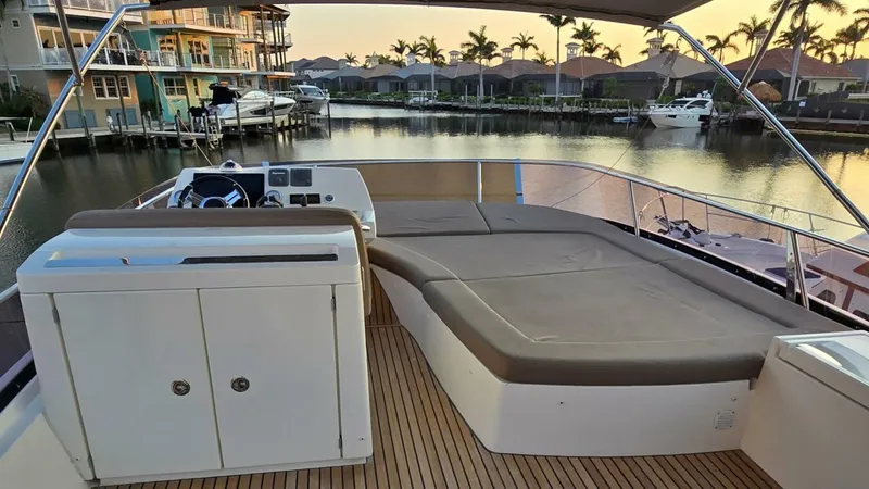 Slide: The Image of 2013 Prestige 500 Flybridge Helm, Lounge and Grill - 5336064