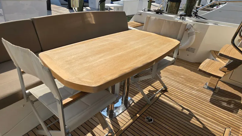 Slide: The Image of 2013 Prestige 500 Aft Cockpit Table - 5335511