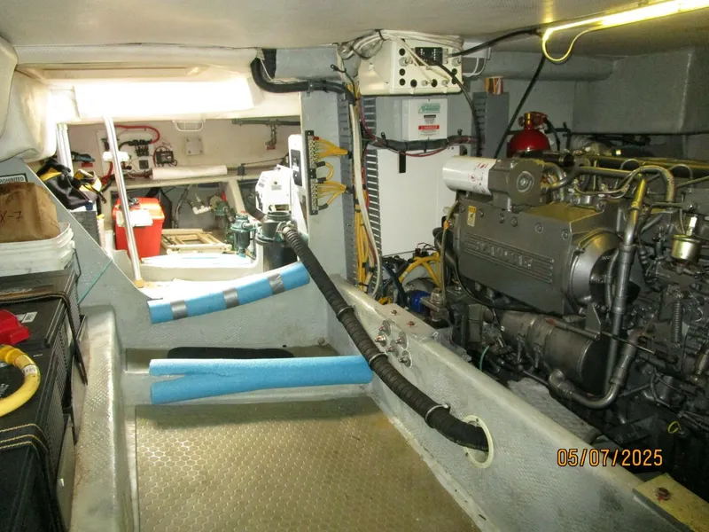 Slide: The Image of 34' Mainship engine room starbaord aft - 5297595