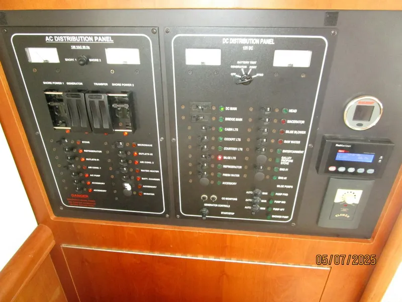 Slide: The Image of 34' Mainship electrical panel1 - 5297591