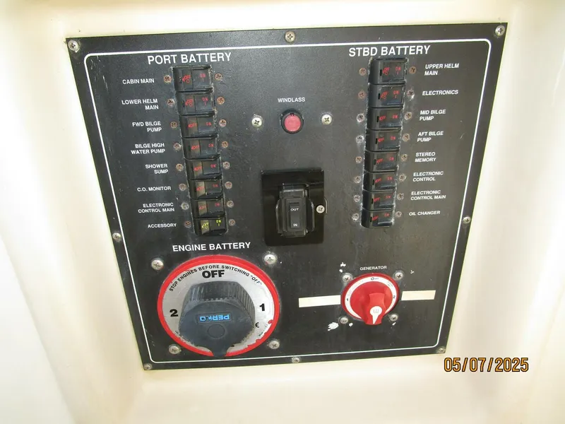 Slide: The Image of 34' Mainship electrical panel2 - 5297592