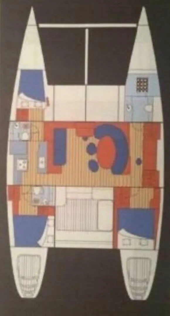 Slide: The Image of 2002 Lagoon 470 Owner Version For Sale Lagoon 470 Layout - 5305544