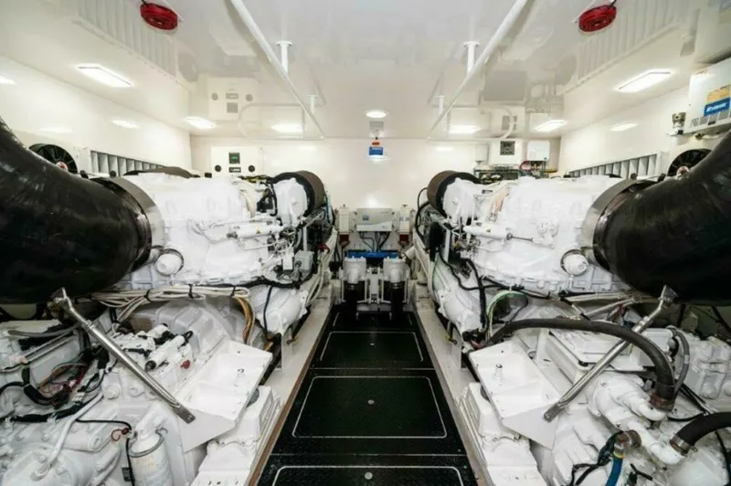 Slide: The Image of 2012 76 Viking Sky Bridge Barefoot Drive Engine Room (2) - 5308352