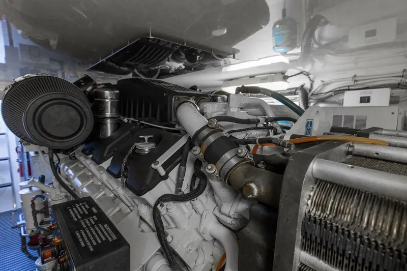 Slide: The Image of 2008 54 Hatteras 54 Convertible Lady A Engine Room (7) - 5454825