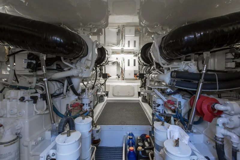 Slide: The Image of 2008 54 Hatteras 54 Convertible Lady A Engine Room (9) - 5454827