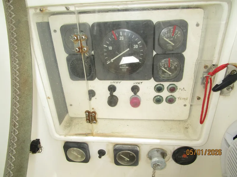 Slide: The Image of 50' Beneteau cockpit auxiliary panel - 6113809