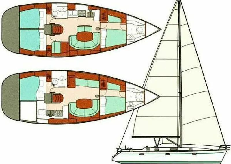 Slide: The Image of Beneteau 411 2001 - 5339995