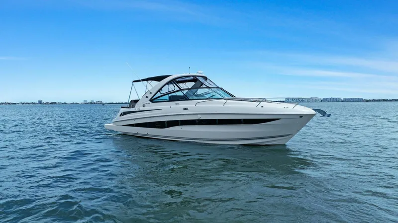 Slide: The Image of 2014 Sea Ray 370 Venture (Lil Sea Sass)-Profile Bow 3/4 Starboard - 5343548