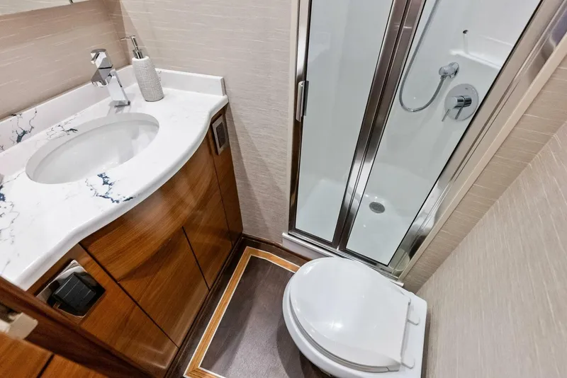 Slide: The Image of 2023 Viking 64 Convertible- SIN PELO-Forward Stateroom Head - 5894024