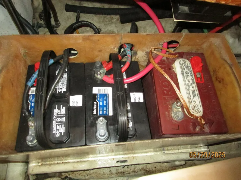 Slide: The Image of 36' Kadey-Krogen battery bank1 - 5366926