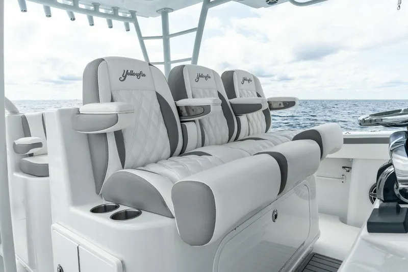 Slide: The Image of 2021 Yellowfin 42 Center Console Fin & Tonic - Helm Seating - 5370495