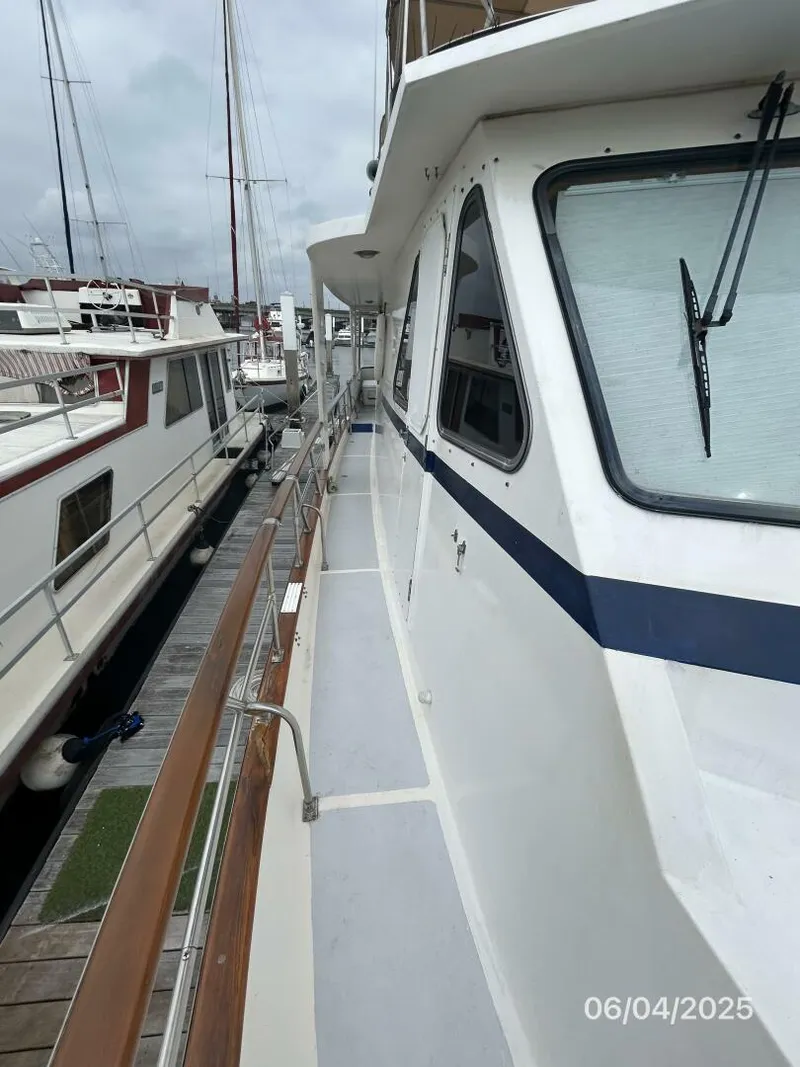 Slide: The Image of 53' DeFever starboard side deck - 5378381