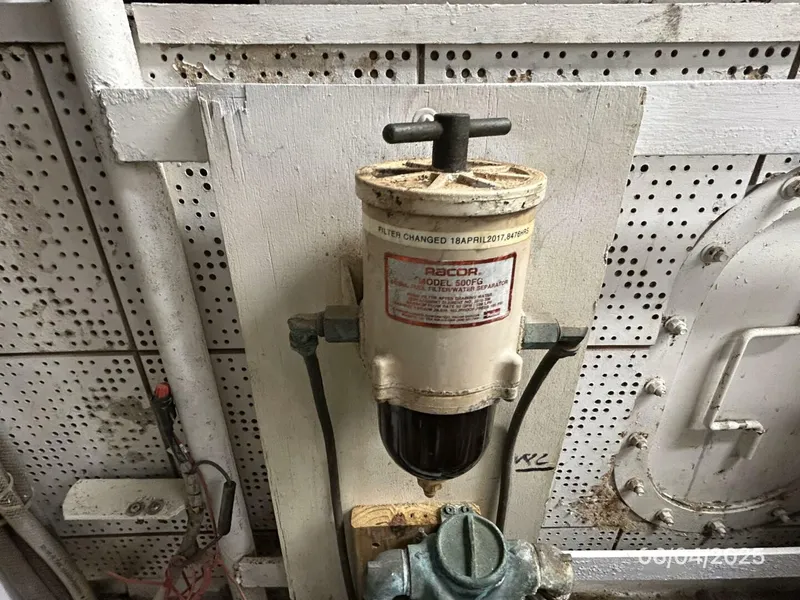 Slide: The Image of 53' DeFever starboard generator Racor fuel filter - 5378377