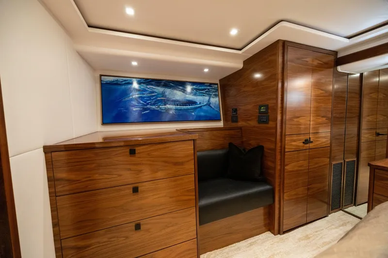 Slide: The Image of 2025 82 Viking Convertible Boujie Master Stateroom (3) - 5558987