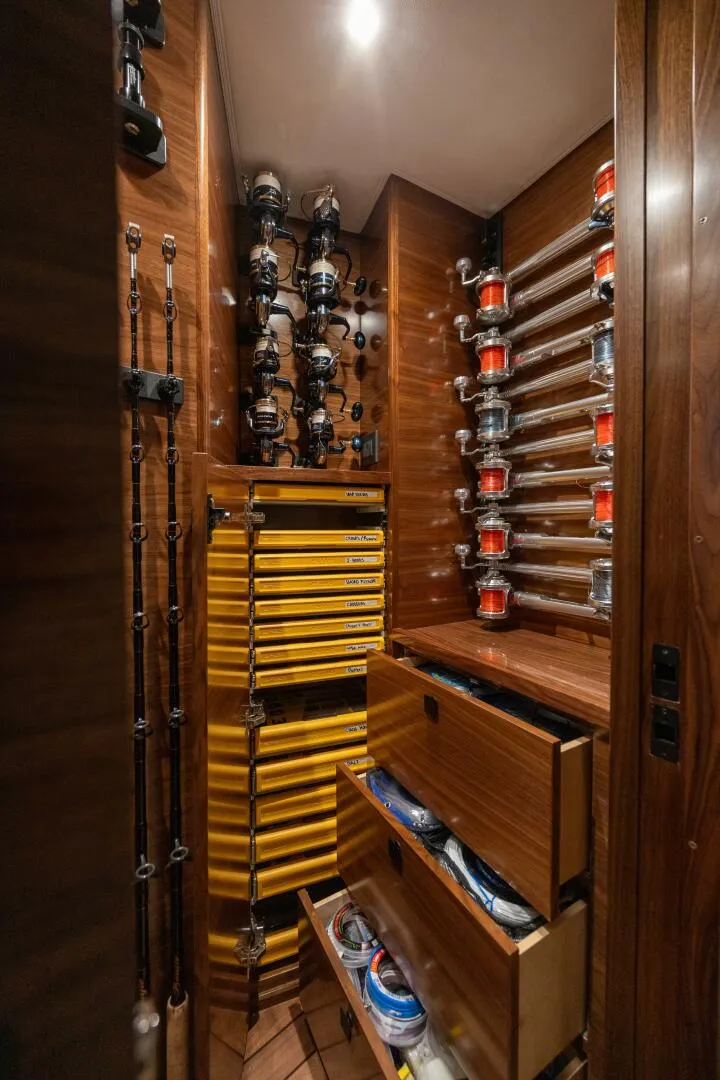 Slide: The Image of 2025 82 Viking Convertible Boujie Tackle Room (7) - 5559012