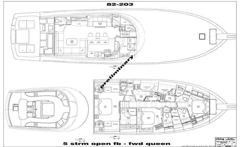 Slide: The Image of INTERIOR LAYOUT ACCOM PLANS   82'C (CUSTOM 82 203) - 6429156