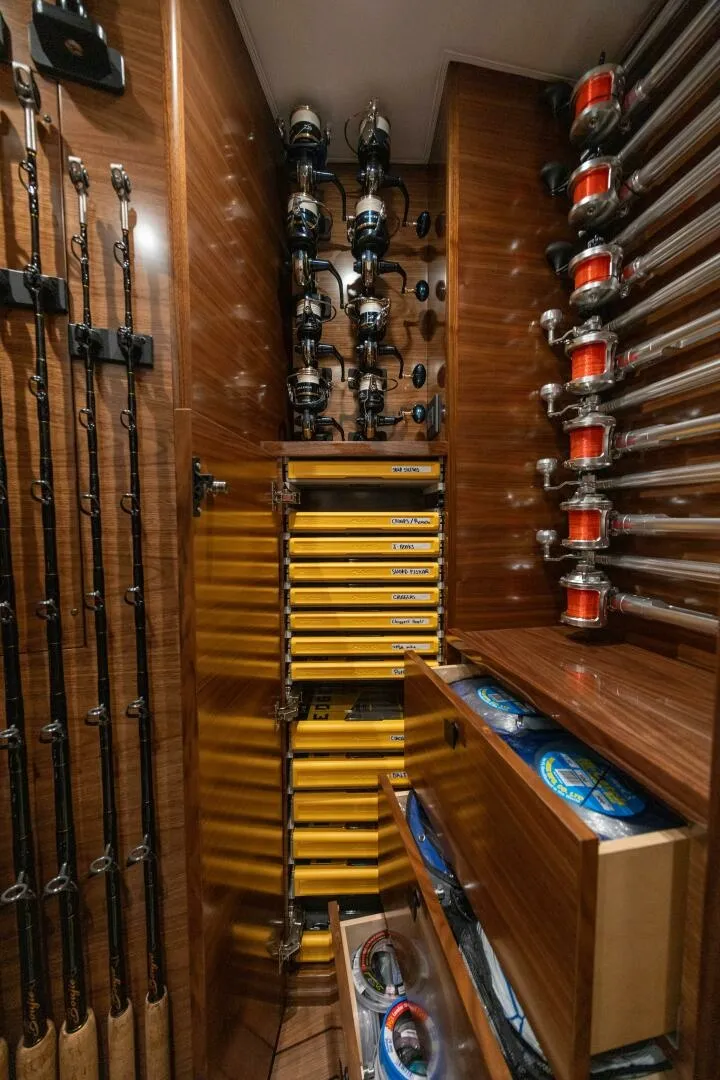 Slide: The Image of 2025 82 Viking Convertible Boujie Tackle Room (4) - 6429110