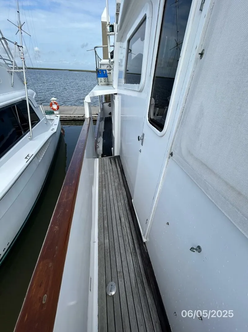 Slide: The Image of 49' DeFever starboard side deck1 - 5386070