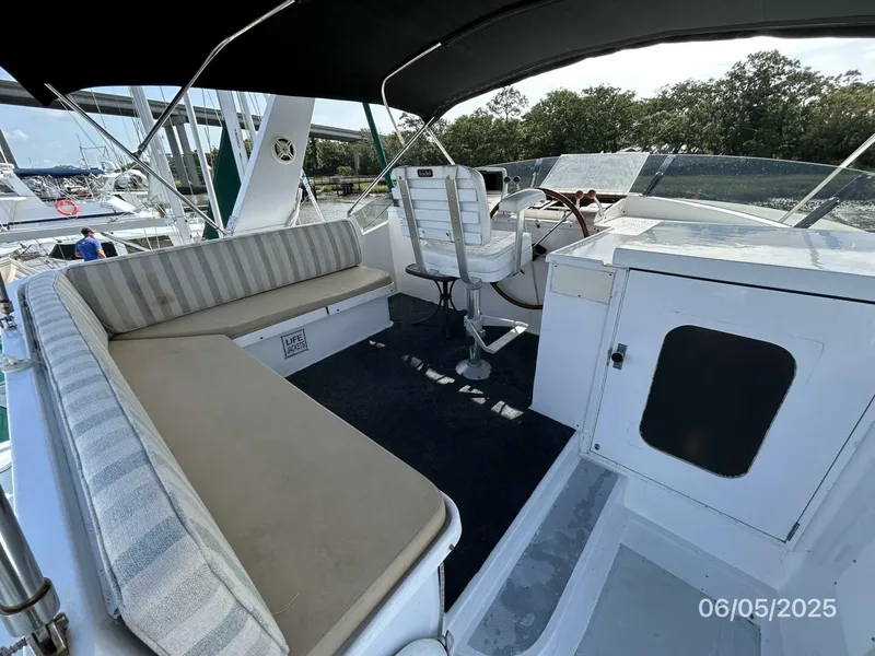 Slide: The Image of 49' DeFever flybridge helm1 - 5385819
